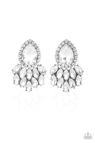 A Breath Of Fresh HEIR White Earrings- Paparazzi