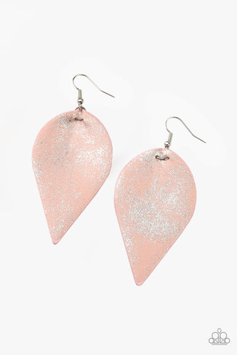 Enchanted Shimmer Pink Earrings- Paparazzi