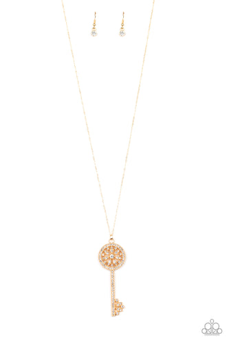 Keeping Secrets Gold Necklace- Paparazzi