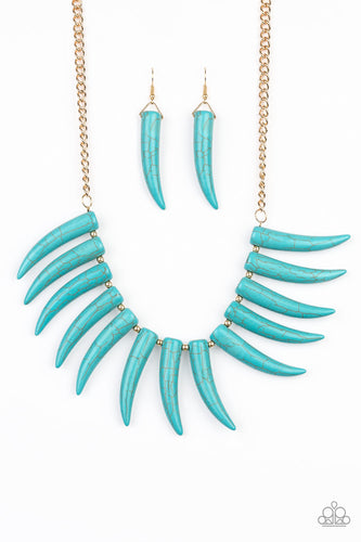 Tusk Tundra Blue Necklace- Paparazzi