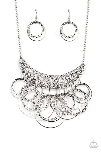 Metro Eclipse Silver Necklace- Paparazzi