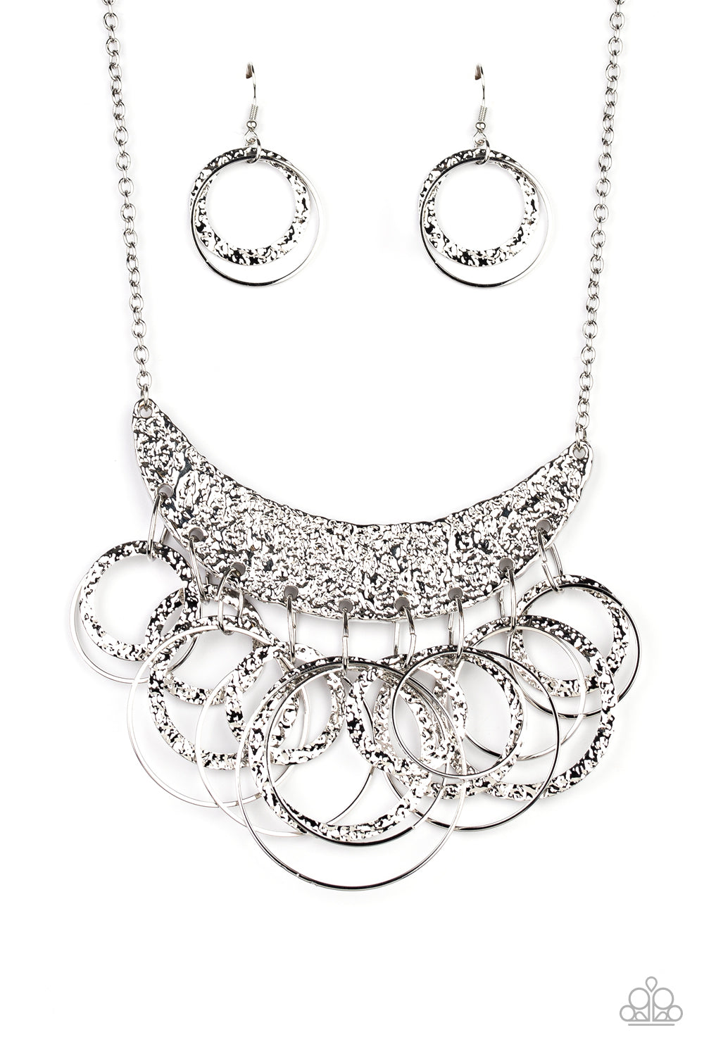 Metro Eclipse Silver Necklace- Paparazzi
