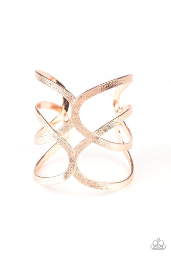Crossing The Finish Line Rose Gold Bracelet- Paparazzi