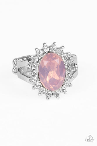 Irridescently Illuminated Pink Ring- Paparazzi