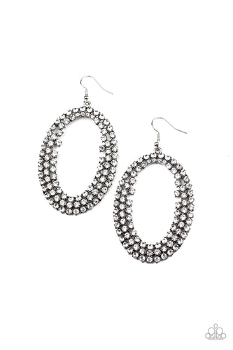 Radical Razzle White Earrings- Paparazzi