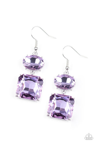 All ICE On Me Purple Earrings- Paparazzi