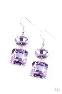 All ICE On Me Purple Earrings- Paparazzi