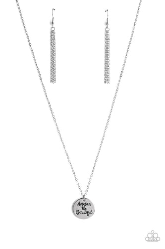 America The Beautiful Silver Necklace- Paparazzi