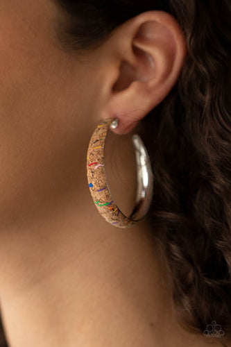 A CORK In The Road Multi Earrings- Paparazzi