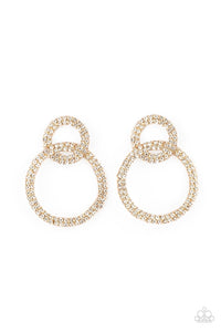 Intensely Icy Gold Earrings- Paparazzi