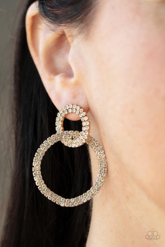 Intensely Icy Gold Earrings- Paparazzi
