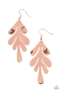 A FROND Farewell Copper Earrings- Paparazzi