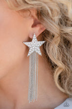 Load image into Gallery viewer, Superstar Solo White Earrings- Paparazzi