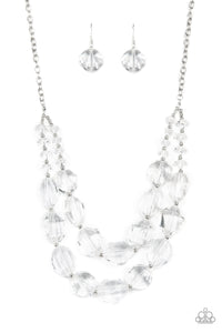 Icy Illumination White Necklace- Paparazzi