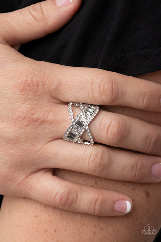 Triple Threat Twinkle Silver Ring- Paparazzi