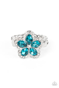 Efflorescent Envy Blue Ring- Paparazzi
