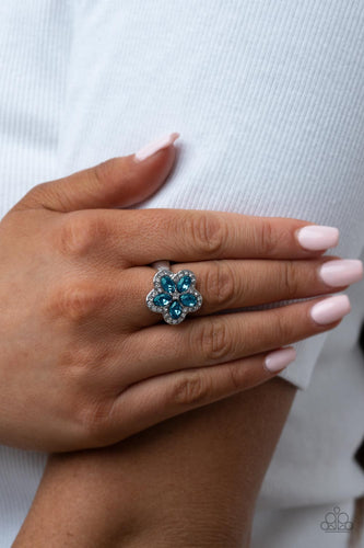 Efflorescent Envy Blue Ring- Paparazzi