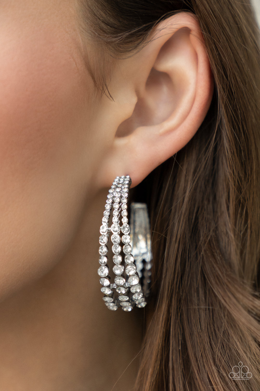 Cosmopolitan Cool White Earrings- Paparazzi