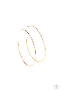 Can I Get A HOOP HOOP Gold Earrings- Paparazzi