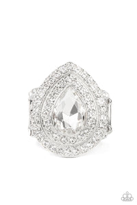 Icy Indulgence White Ring- Paparazzi