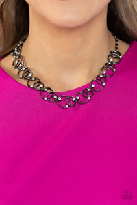 Center Of My Universe Black Necklace- Paparazzi