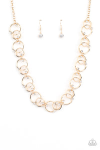 Center Of My Universe Gold Necklace- Paparazzi