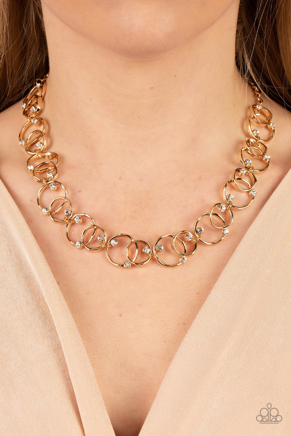Center Of My Universe Gold Necklace- Paparazzi