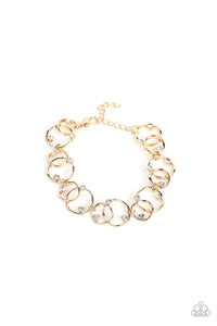The Universe Revolves Around Me Gold Bracelet- Paparazzi