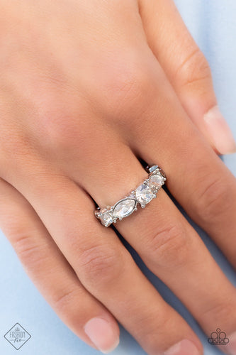 Wedded Bliss White Ring- Paparazzi