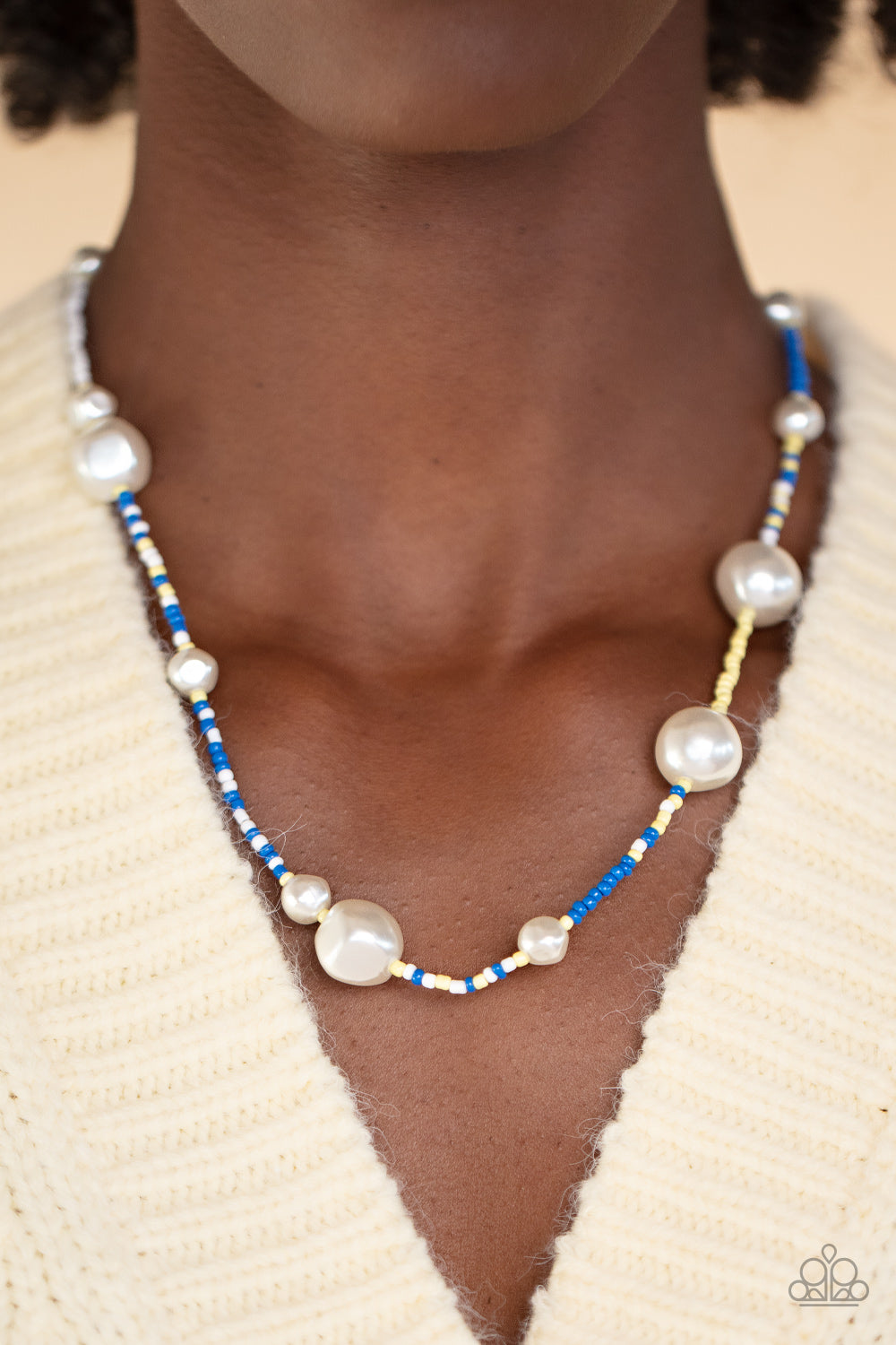 Modern Marina Blue Necklace- Paparazzi
