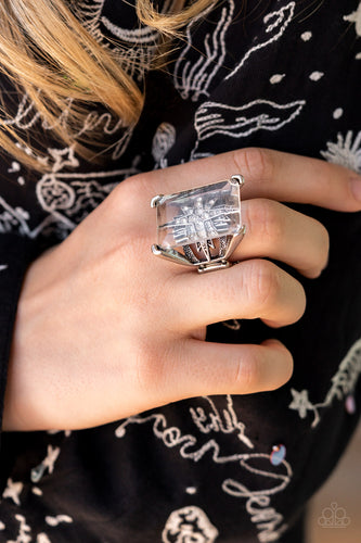 Starry Serenity White Ring- Paparazzi