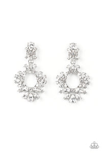 Leave Them Speechless White Earrings- Paparazzi