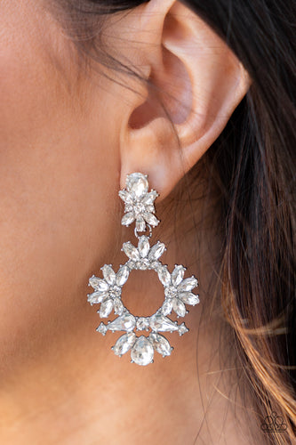 Leave Them Speechless White Earrings- Paparazzi