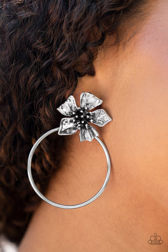 Buttercup Bliss Silver Earrings- Paparazzi