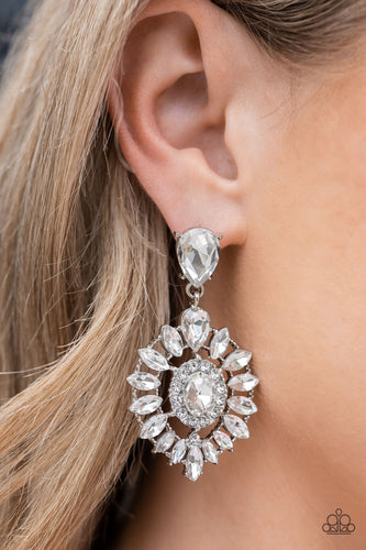 My Good LUXE Charm White Earrings- Paparazzi