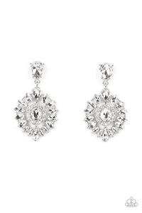 My Good LUXE Charm White Earrings- Paparazzi