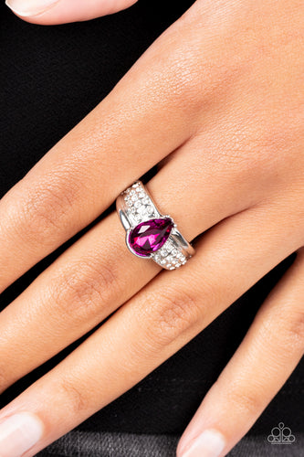 Dive Into Oblivion Pink Ring- Paparazzi