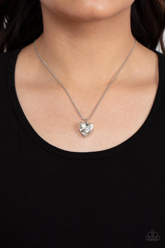 Smitten With Style White Necklace- Paparazzi