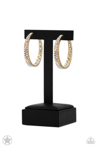 GLITZY By Association Gold Earrings- Paparazzi