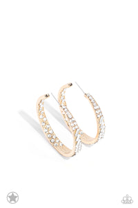 GLITZY By Association Gold Earrings- Paparazzi