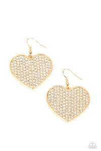 Romantic Reign Gold Earrings- Paparazzi
