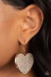 Romantic Reign Gold Earrings- Paparazzi