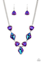 Load image into Gallery viewer, Glittering Geometrics Purple Necklace- Paparazzi