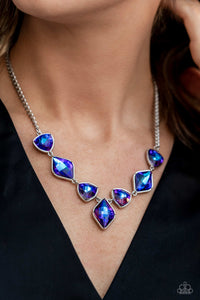 Glittering Geometrics Purple Necklace- Paparazzi