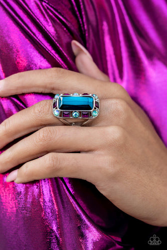 Radiant Rhinestones Blue Ring- Paparazzi