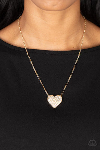Spellbinding Sweetheart Gold Necklace- Paparazzi