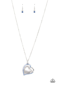 A Mothers Heart Blue Necklace- Paparazzi