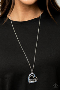 A Mothers Heart Blue Necklace- Paparazzi