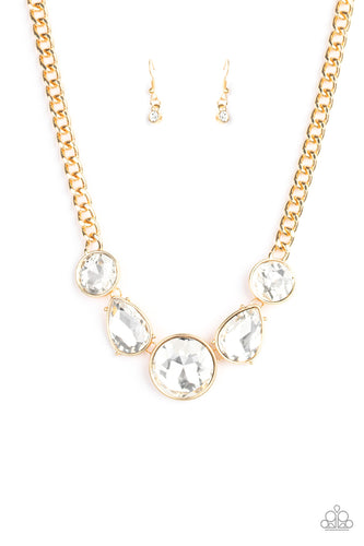 All The Worlds My Stage Gold Necklace- Paparazzi