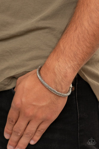 Block It Out Silver Bracelet- Paparazzi